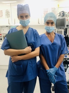 Dr Dimitriadi and nurse